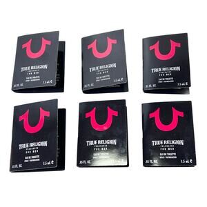 True Religion Mens Cologne Eau de Toilette Samples Lot of 6, .05 fl oz Travel